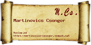 Martinovics Csongor névjegykártya
