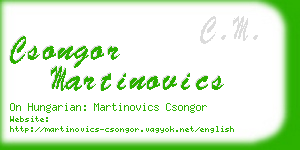 csongor martinovics business card